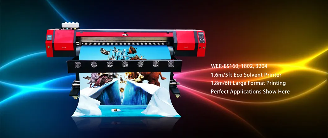 1.8m 6feet Canvas Printing Machine with Two Epson Dx7 Printhead