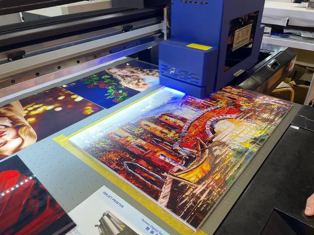 1313 1.3*1.3m White Vanish Printing Wood Acrylic Metal LED UV Flatbed Machine Printer with XP600 Dx7 I3200 Ricoh Gen5 Gen6 G5I Toshiba Printhead