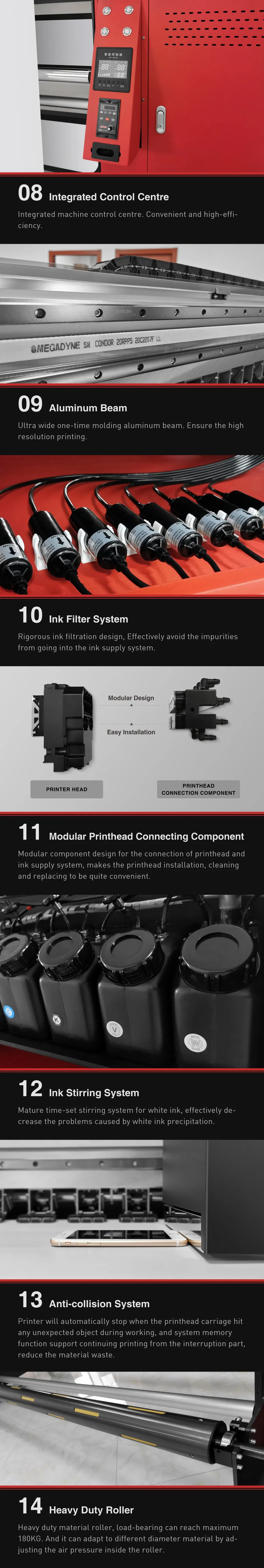 2400dpi Sinocolor Muti Printheads 2m UV Roll to Roll Billboard Printer