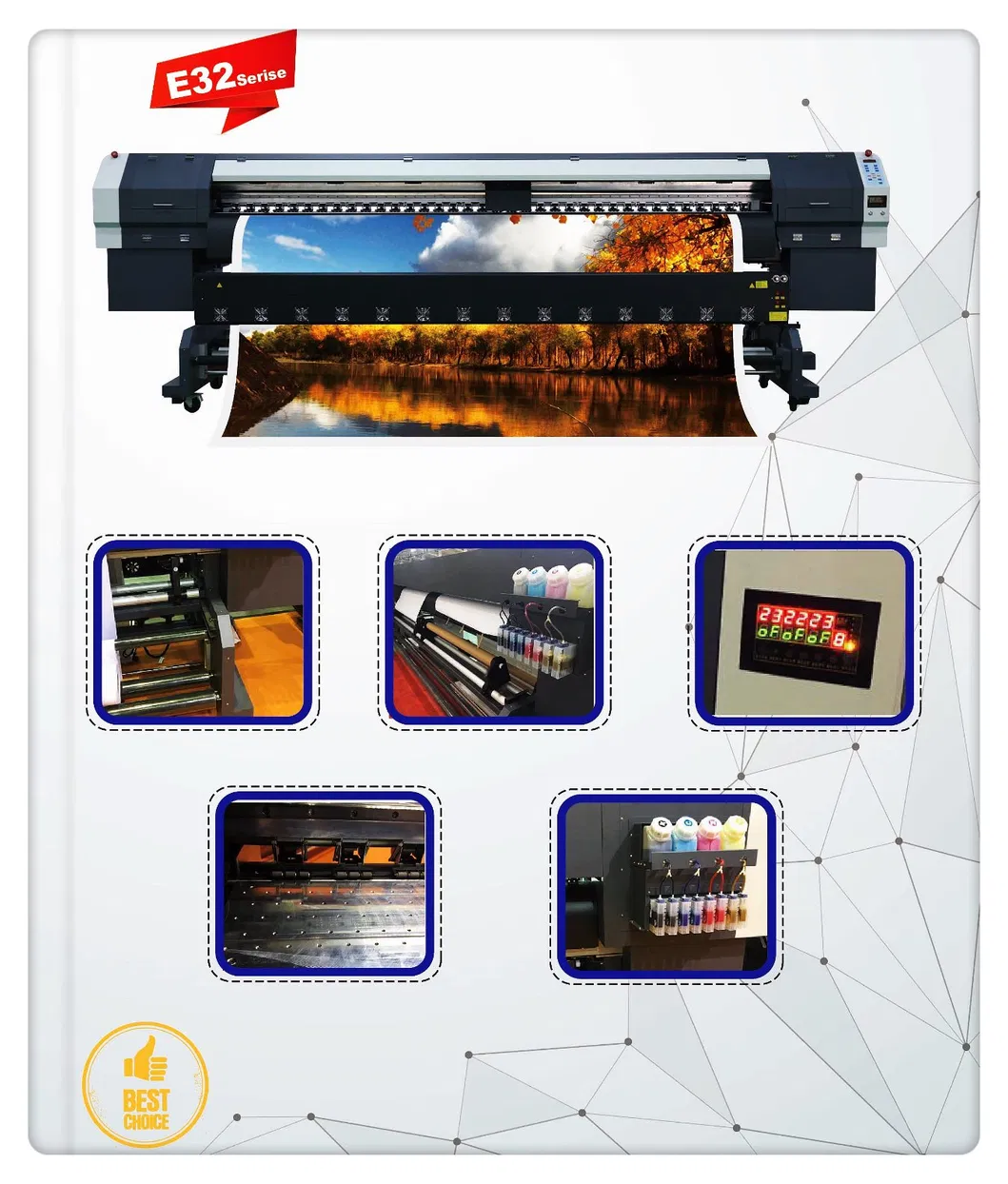 3.2m Eco Solvent Printer to Print on Sublimation Paper, Film