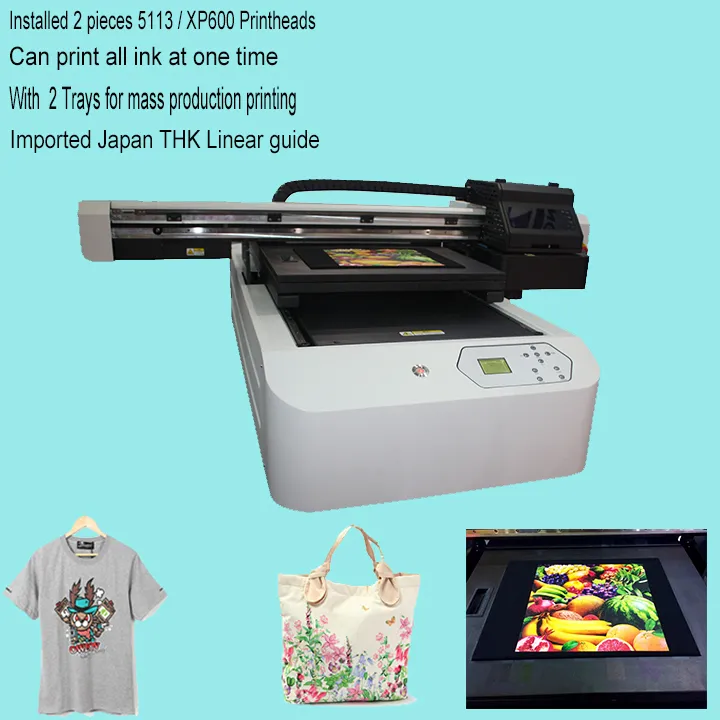 6090 XP600 Wf5113 Direct to Textile Printing Machine on Clothes with Free 2 Platens