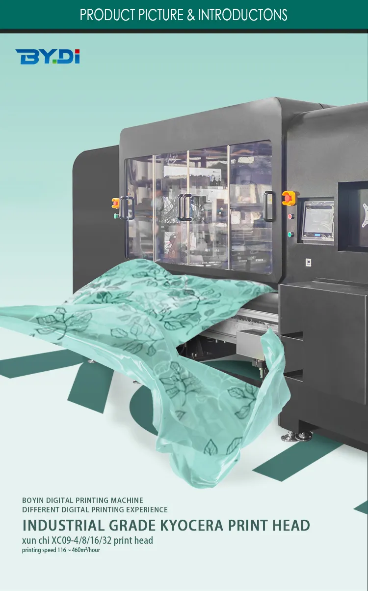 China Factory Boyin 100 Percent Silk Printing Solution Fabric Digital Textile Silk Clothes Printing Machine with Kyocera Print Head (XC09-16)