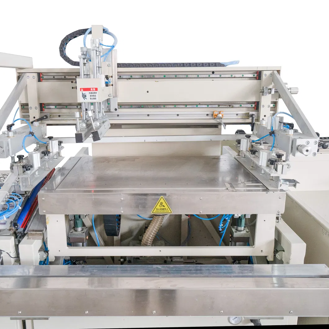 China Supplier HY-H56 Automatic Single Sheet Screen Printing Machine with Paper Clip Dryer.