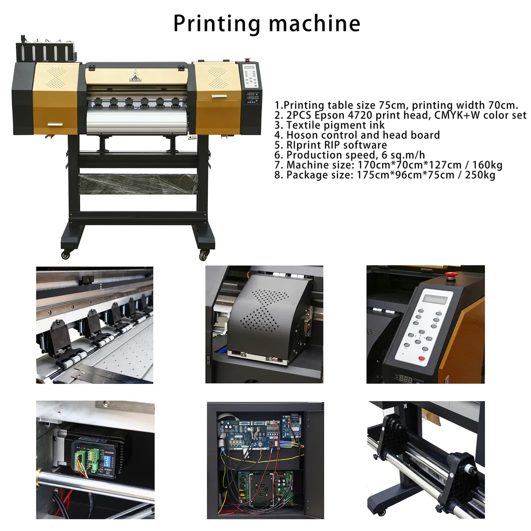 Digital T-Shirt Textile Printing Machine with Dual 4720 Print Heads