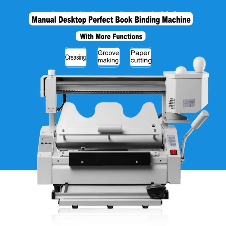 Heavy Duty Multi-Function Desktop Glue Book/Photobook Binder Binding Machine Cutter Milling Spine Rounder Scorer Trimmer