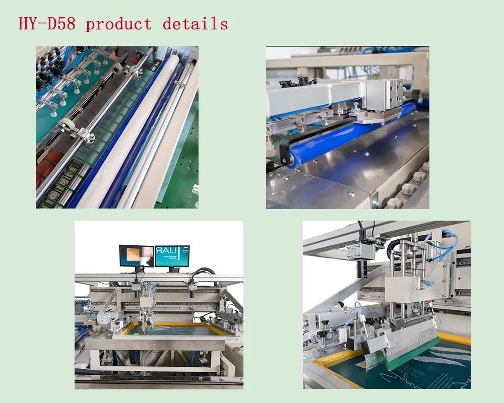 HY-D58 Double-sided dust removal automatic Self-adhesive screen printing machine