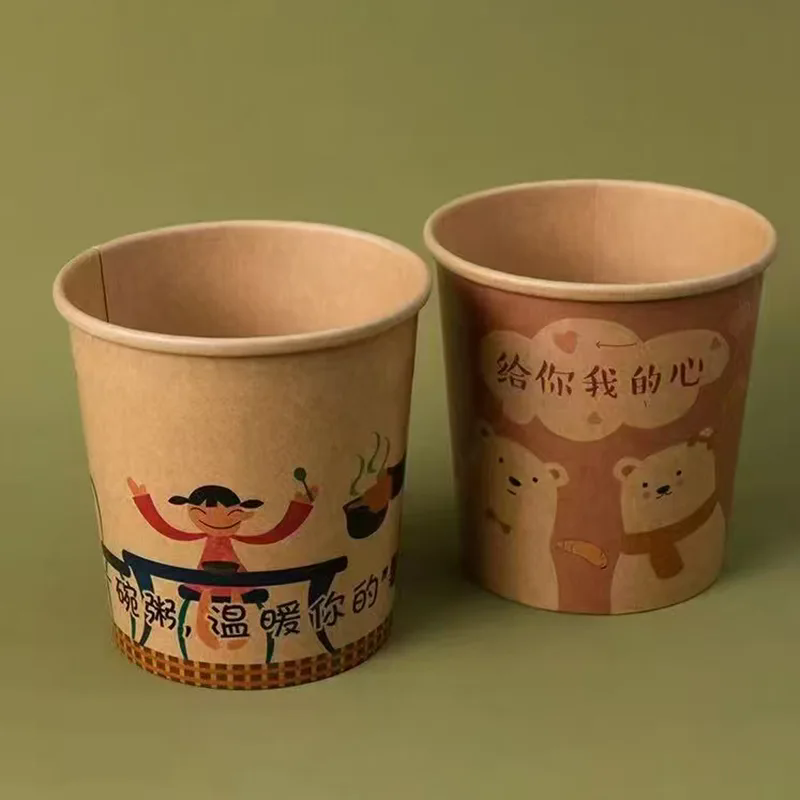 Thickened Eco-Friendly Cowhide Paper Bowl