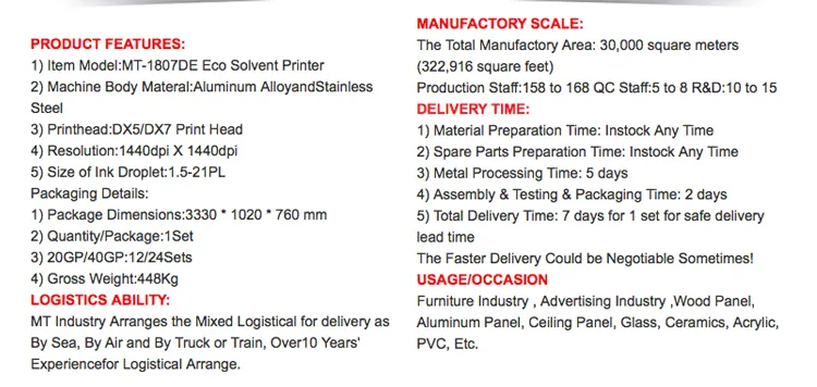 Konica Solvent Inkjet Printer with Konica 1024 14pl Printhead 1440*1440dpi Resolution