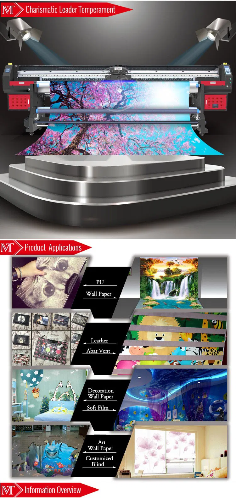 Large Format LED UV Digital Inkjet Printing Machine with 5 Colors 1440 Dpi