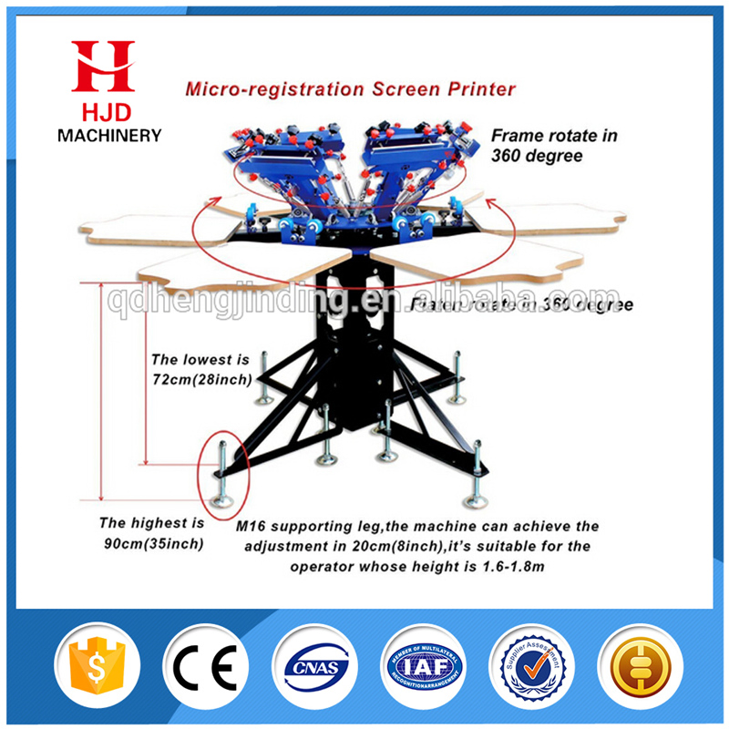 Manual 6 Colors Tshirt Screen Printing Machine