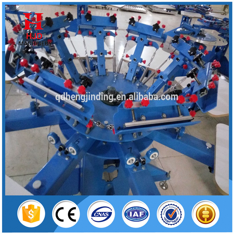 Manual T Shirt Screen Printing Machine for 8 Color 8 Station