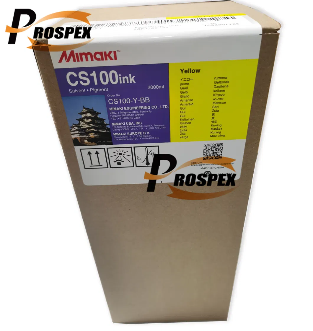 Original Mimaki CS100 200ml Solvent Pigment Printer Ink with Chip for Swj320/S4