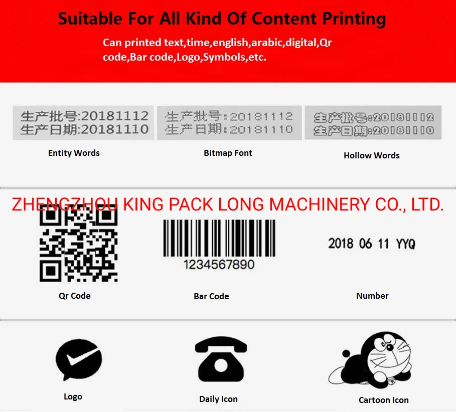 Portable Code Machine Handheld Inkjet Handjet Printer for Plastic Bag Bottle