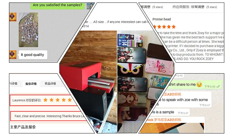 Refinecolor Multicolor A4 UV Printer for Pen, Mobile Phone Shell, Disk, Golf Ball, Metal Printing