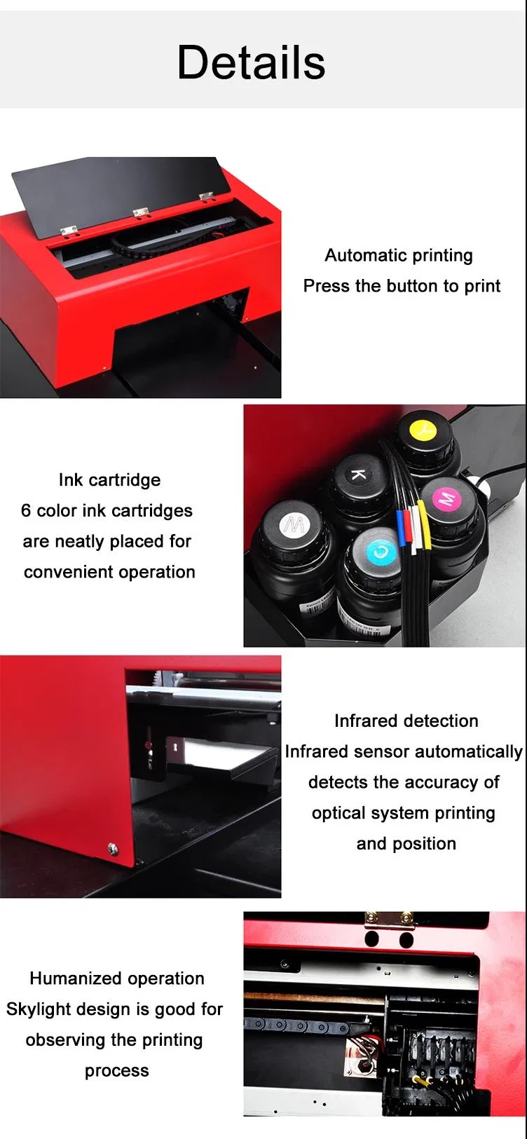 RF-A3 Fast Printing Cost-Effective Price Flatbed UV LED for Epson Printer R1390