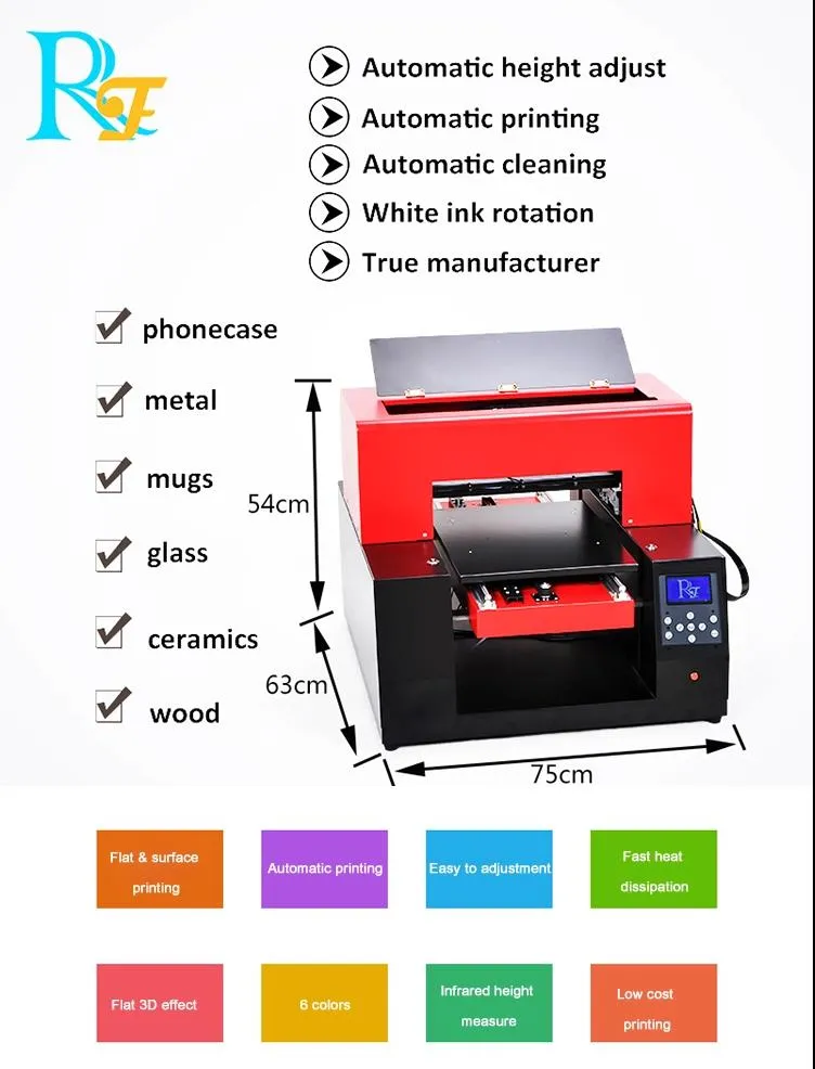 RF-A3 Fast Printing Cost-Effective Price Flatbed UV LED for Epson Printer R1390