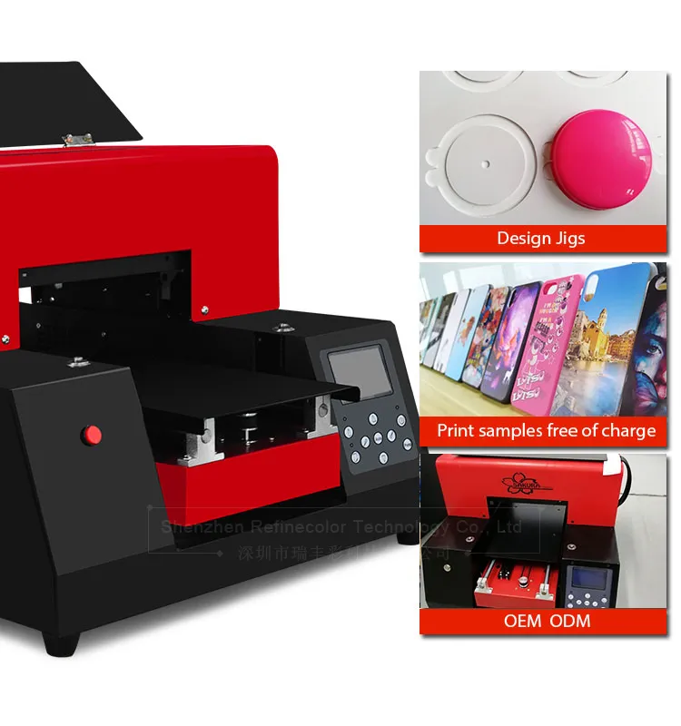 Rfc Automatic Dx9 Head Ceramic Inkjet Printer 15*36cm Flatbed UV LED Printer Machine
