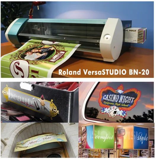 Roland Bn20 Desktop Eco-Solvent Printer/Cutter for Labels/T-Shirts Transfer Printing
