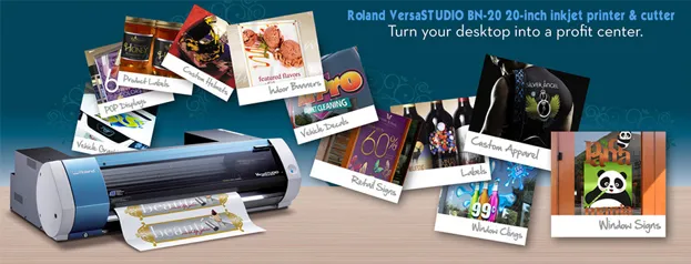 Roland Bn20 Desktop Printer&Cutter for Sticker/Label/T-Shirt Transfer Printing