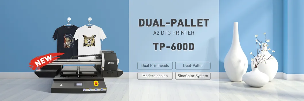 Sinocolor China Made 1440 Dpi DTG Printer Tp-600d for Team with Factory Price