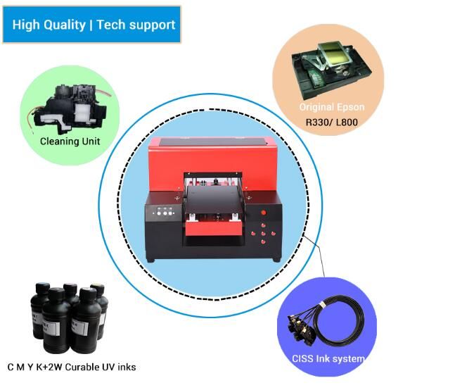 Small UV Printer R330 UV Printing machine Ink Epson for Phone Case Mugs Golf Ball