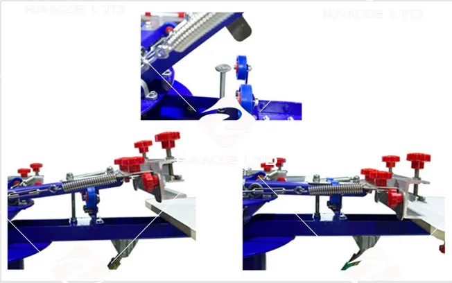Spm-Ty-S442L 4 Color 4 Station Silk Screen Printing Press Machine with Micro Registration