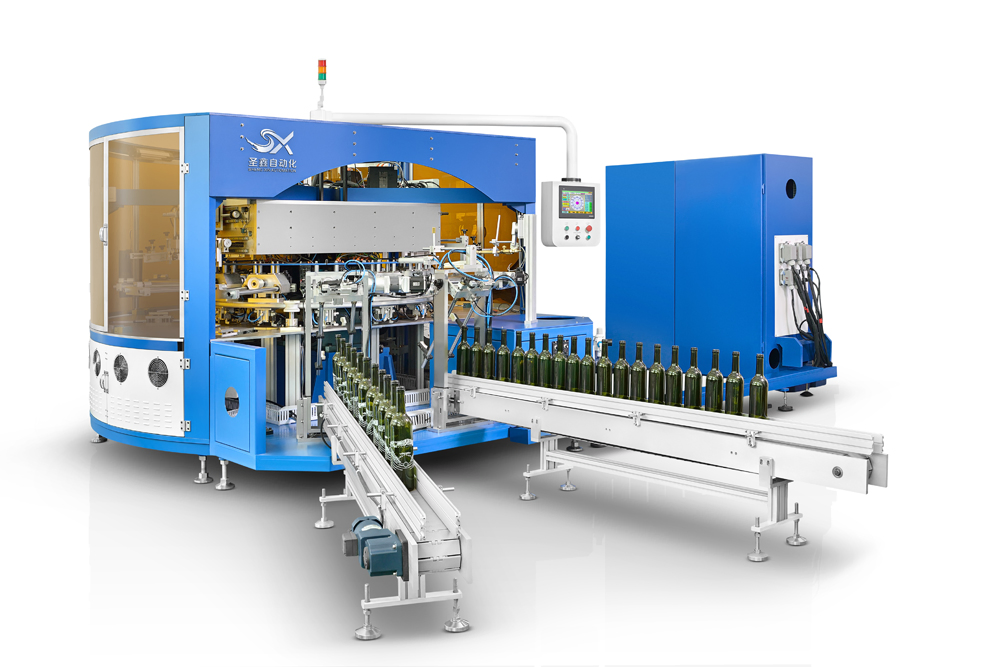 Sx- 412 Automatic CNC Controlled 4 Color Glass Wine Bottle Label Trademark Silk Screen Printing Machine
