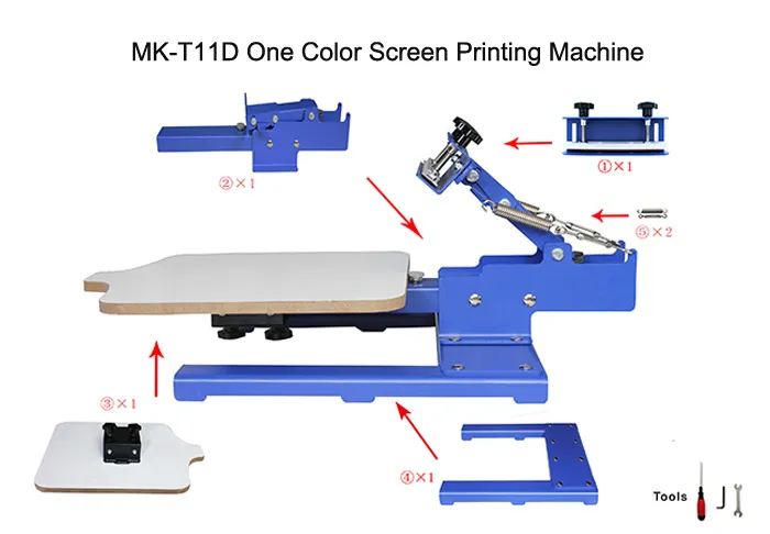 T Shirt One Color Manual Slik Screen Printers