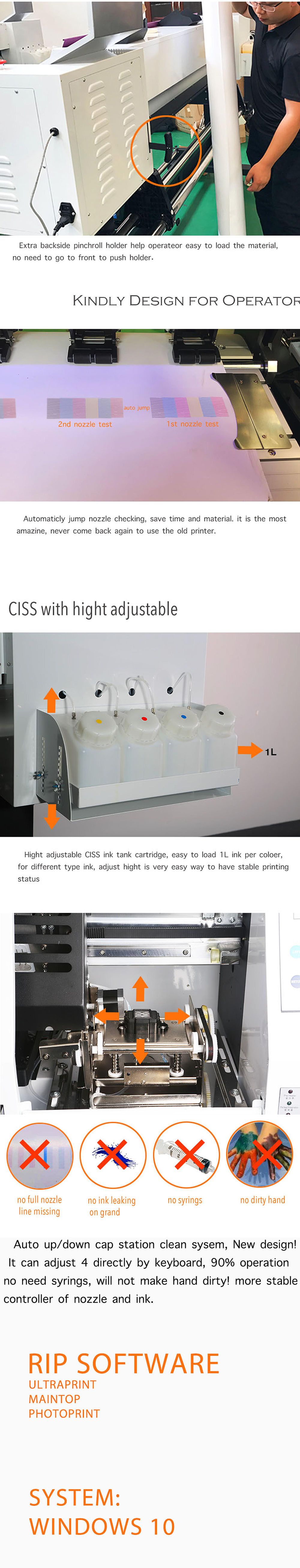 Tecjet 1871 Dx7 Printhead Heat Sublimation Paper Printer Digital Inkjet Printing Machine
