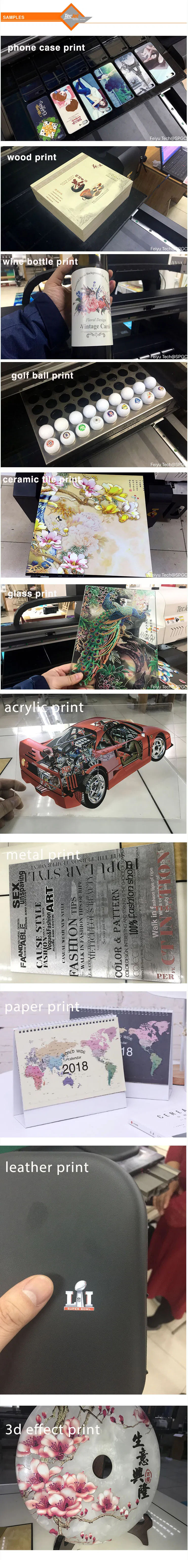 Tecjet Dx5, Dx7, XP600 Printhead 6090 UV Flatbed Printer Acrylic Tubes Printing Machine