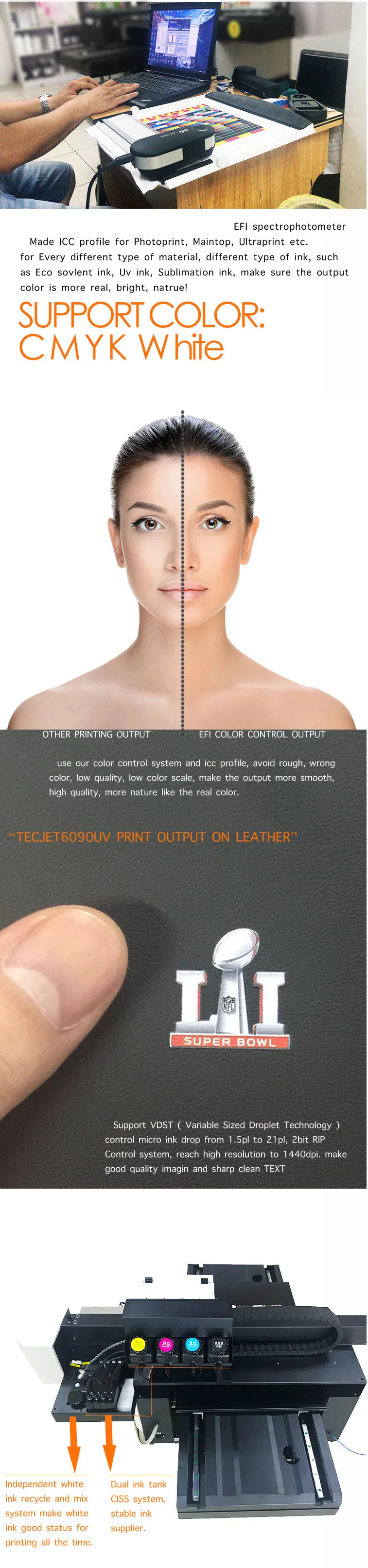 Tecjet Tshirt Printer Printing Machine 6090 DTG Printer