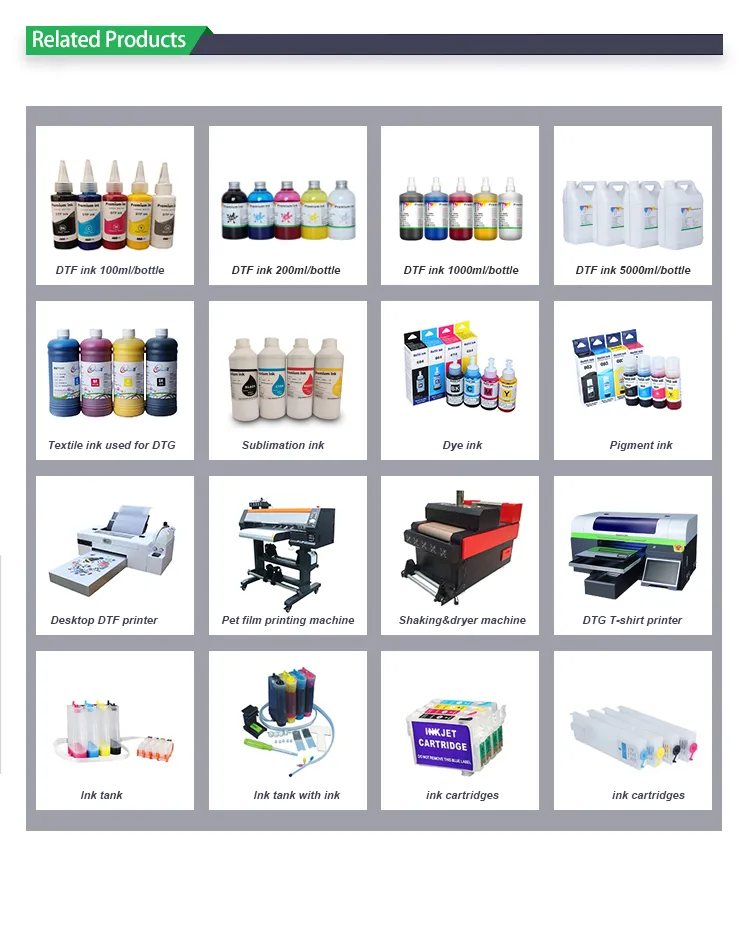 Wholesale Factory Price Heat Transfer Dtf Ink for Epson Pet Film Printing Ink L1800 4720 I3200